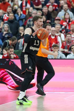 Andreas Obst (FC Bayern Basketball, 13), GER, FC Bayern Basketball vs. Vet Concept Gladiators Trier, Basketball, easycredit Basketball Bundesliga, 11. Spieltag, Saison 2025 2026, 28.12.2025, GER, FC Bayern Basketball vs. Vet Concept Gladiators Trier, Basketball, easycredit Basketball Bundesliga, 11. Spieltag, Saison 2025 2026, 28.12.2025 Muenchen Copyright: xEibner-Pressefoto JennixMaulx EP_JML