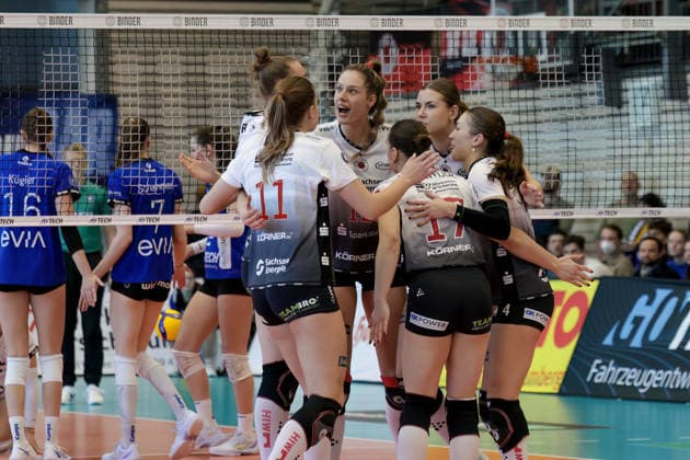 1. Volleyball-Bundesliga Frauen, Saison 2025-2026, 11.Spieltag, Binder Blaubären TSV Flacht vs. Dresdner SC, Flacht, 28.12.2025 1. Volleyball-Bundesliga Frauen, Saison 2025-2026, 11.Spieltag, Binder Blaubären TSV Flacht vs. Dresdner SC, Flacht, 28.12.2025