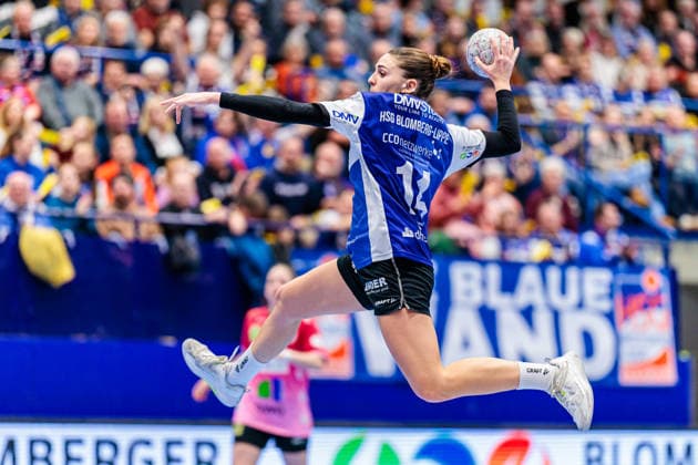 Ona Vegue (HSG Blomberg-Lippe, 14) im Torwurf GER, HSG Blomberg-Lippe vs. SV Union Halle-Neustadt, Handball, 1. Bundesliga Frauen, 10. Spieltag, Spielzeit 2025 2026, 30.12.2025 GER, HSG Blomberg-Lippe vs. SV Union Halle-Neustadt, Handball, 1. Bundesliga Frauen, 10. Spieltag, Spielzeit 2025 2026, 30.12.2025 Lemgo Copyright: xEibner-Pressefoto JanxRollingerx EP_JSK