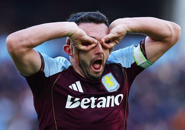 John McGinn of Aston Villa celebrates scoring a goal to make it 3-0 Aston Villa v Nottingham Forest, Premier League, Football, Villa Park, Birmingham, UK - 03 Jan 2026Birmingham Villa Park United Kingdom EDITORIAL USE ONLY No use with unauthorised audio, video, data, fixture lists, club league logos or live services. Online in-match use limited to 120 images, no video emulation. No use in betting, games or single club league player publications. Copyright: xMattxWest Shutterstockx 16220496an