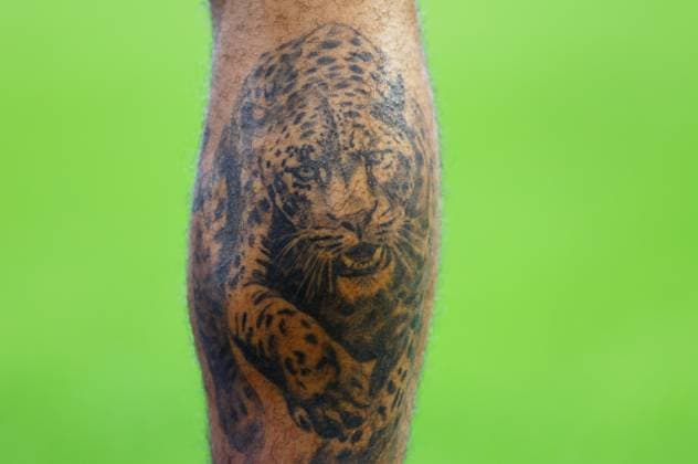 Noah Okafor of Leeds United sports a tattoo on their leg Leeds United v Manchester United, ManU Premier League, Football, Elland Road, Leeds, UK - 04 Jan 2026Leeds Elland Road United Kingdom EDITORIAL USE ONLY No use with unauthorised audio, video, data, fixture lists, club league logos or live services. Online in-match use limited to 120 images, no video emulation. No use in betting, games or single club league player publications. Copyright: xMattxWest Shutterstockx 16220514q