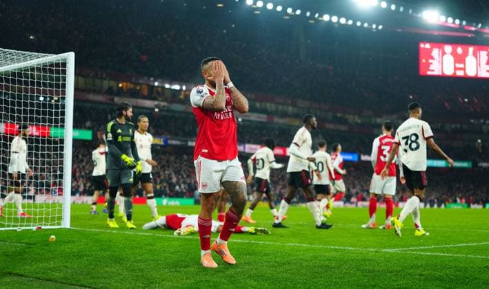 Gabriel Jesus of Arsenal reacts at full time Arsenal v Liverpool, Premier League, Football, Emirates Stadium, London, UK - 08 Jan 2026London Emirates Stadium United Kingdom EDITORIAL USE ONLY No use with unauthorised audio, video, data, fixture lists, club league logos or live services. Online in-match use limited to 120 images, no video emulation. No use in betting, games or single club league player publications. Copyright: xJavierxGarcia Shutterstockx 16232941aa