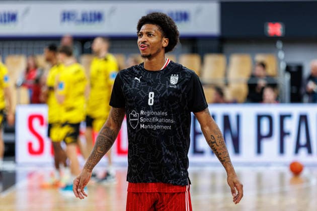 Demarcus Demonia (BMA365 Bamberg Baskets, 08), Einzelbild, Einzelfoto, Portrait, Portraet, vor Spielbeginn, BMA365 Bamberg Baskets vs. MHP Riesen Ludwigsburg, Basketball, easyCredit BBL, 15. Spieltag, 09.01.2026 BMA365 Bamberg Baskets vs. MHP Riesen Ludwigsburg, Basketball, easyCredit BBL, 15. Spieltag, 09.01.2026 Bamberg Copyright: xEibner-Pressefoto G.xSantemizx EP_EER