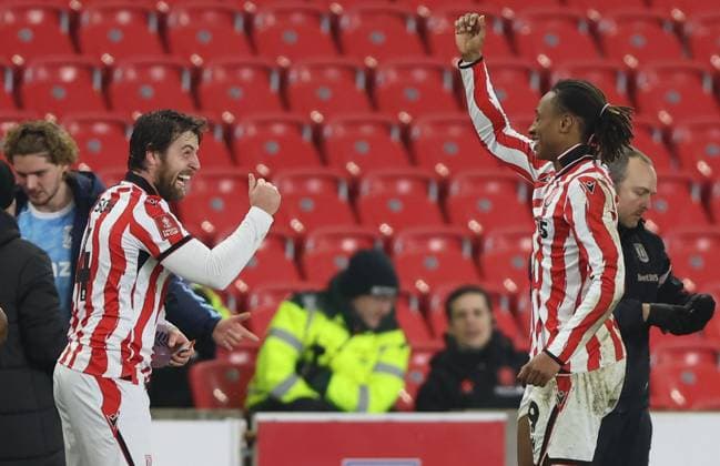 Lamine Cissà of Stoke City celebrates scoring a goal to make the score 1-0 Stoke City v Coventry City, Emirates FA Cup, Third Round, Football, Bet365 Stadium, Stoke-on-Trent, UK - 10 Jan 2026Stoke-on-Trent Bet365 Stadium United Kingdom EDITORIAL USE ONLY No use with unauthorised audio, video, data, fixture lists, club league logos or live services. Online in-match use limited to 120 images, no video emulation. No use in betting, games or single club league player publications. Copyright: xKieranxMcManus Shutterstockx 16246248cr