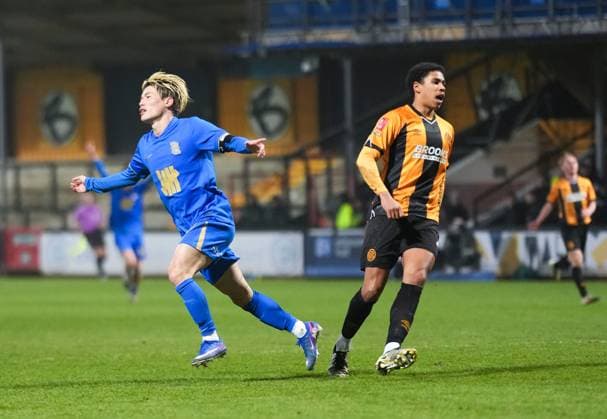 Kyogo Furuhashi of Birmingham City celebrates scoring the second goal Cambridge United v Birmingham City, Emirates FA Cup, Third Round, Football, Cledara Abbey Stadium, Cambridge, UK - 10 Jan 2026Cambridge Cledara Abbey Stadium United Kingdom EDITORIAL USE ONLY No use with unauthorised audio, video, data, fixture lists, club league logos or live services. Online in-match use limited to 120 images, no video emulation. No use in betting, games or single club league player publications. Copyright: xJedxLeicester Shutterstockx 16246307w