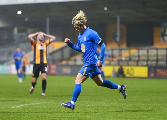 Kyogo Furuhashi of Birmingham City celebrates scoring the second goal Cambridge United v Birmingham City, Emirates FA Cup, Third Round, Football, Cledara Abbey Stadium, Cambridge, UK - 10 Jan 2026Cambridge Cledara Abbey Stadium United Kingdom EDITORIAL USE ONLY No use with unauthorised audio, video, data, fixture lists, club league logos or live services. Online in-match use limited to 120 images, no video emulation. No use in betting, games or single club league player publications. Copyright: xJedxLeicester Shutterstockx 16246307ab