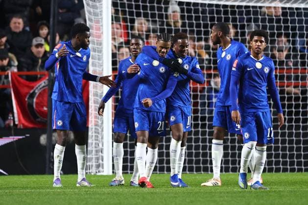 Jorrel Hato of Chelsea celebrates after scoring a goal (0-1) Charlton Athletic v Chelsea, Emirates FA Cup, Third Round, Football, The Valley, London, UK - 10 Jan 2026London The Valley United Kingdom EDITORIAL USE ONLY No use with unauthorised audio, video, data, fixture lists, club league logos or live services. Online in-match use limited to 120 images, no video emulation. No use in betting, games or single club league player publications. Copyright: xSimonxDael Shutterstockx 16246325ae