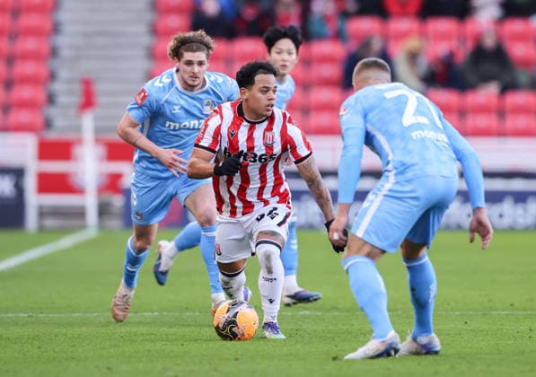 Stoke City s Million Manhoef in action Stoke City v Coventry City, Emirates FA Cup, Third Round, Football, Bet365 Stadium, Stoke-on-Trent, UK - 10 Jan 2026Stoke-on-Trent Bet365 Stadium United Kingdom EDITORIAL USE ONLY No use with unauthorised audio, video, data, fixture lists, club league logos or live services. Online in-match use limited to 120 images, no video emulation. No use in betting, games or single club league player publications. Copyright: xAlexxDodd Shutterstockx 16254078fy