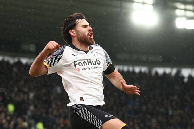 Ben Brereton Diaz of Derby County scores a goal and celebrates 1-0. Derby County v Leeds United, Emirates FA Cup, Third Round, Football, Pride Park, Derby, UK - 11 Jan 2026Derby Pride Park United Kingdom EDITORIAL USE ONLY No use with unauthorised audio, video, data, fixture lists, club league logos or live services. Online in-match use limited to 120 images, no video emulation. No use in betting, games or single club league player publications. Copyright: xRyanxBrowne Shutterstockx 16246331s