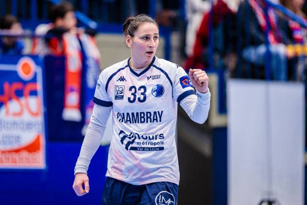 Jovana Stoiljkovic (Chambray Touraine Handball, 33) jubelt freut sich GER, HSG Blomberg-Lippe (GER) vs. Chambray Touraine Handball (FRA), Handball, EHF European League Women, Gruppenphase, 11.01.2026 GER, HSG Blomberg-Lippe (GER) vs. Chambray Touraine Handball (FRA), Handball, EHF European League Women, Gruppenphase, 11.01.2026 Lemgo Copyright: xEibner-Pressefoto JanxRollingerx EP_JSK