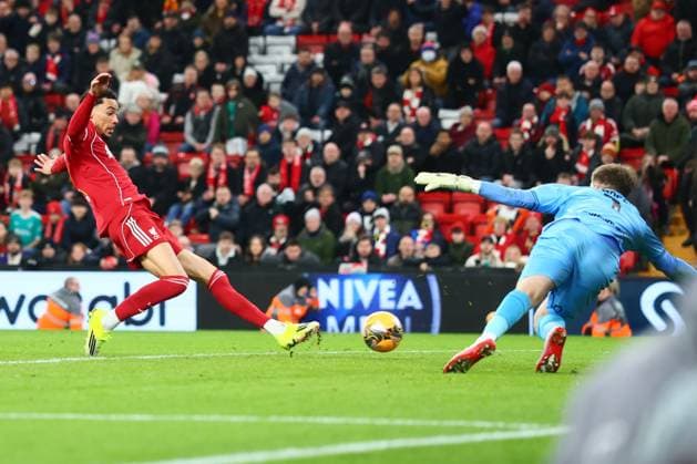 Hugo Ekitike of Liverpool scores to make it 4-1 and celebrates Liverpool v Barnsley, Emirates FA Cup, Third Round, Football, Anfield, Liverpool, UK - 12 Jan 2026Liverpool Anfield United Kingdom EDITORIAL USE ONLY No use with unauthorised audio, video, data, fixture lists, club league logos or live services. Online in-match use limited to 120 images, no video emulation. No use in betting, games or single club league player publications. Copyright: xPaulxCurrie Shutterstockx 16246339dg