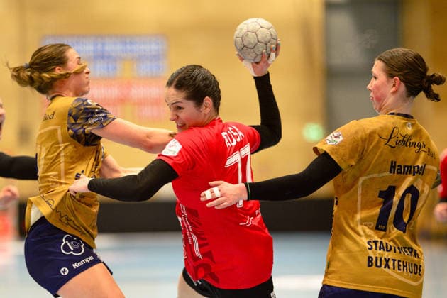 Kelly, de Abreu Rosa (Thueringer HC, 77) Neuzugang beim Thueringer HC, Isabelle, Doelle (Buxtehuder SV, 11), Anika, Hampel (Buxtehuder SV, 10) GER, Thueringer HC gegen Buxtehuder SV, 1. Handballbundesliga Frauen, Handball, 13.Spieltag, Saison 2025 2026, 14.01.2026 GER, Thueringer HC gegen Buxtehuder SV, 1. Handballbundesliga Frauen, Handball, 13.Spieltag, Saison 2025 2026, 14.01.2026 Bad Langensalza Copyright: xEibner-Pressefoto MartinxHerbstx EP_MHT