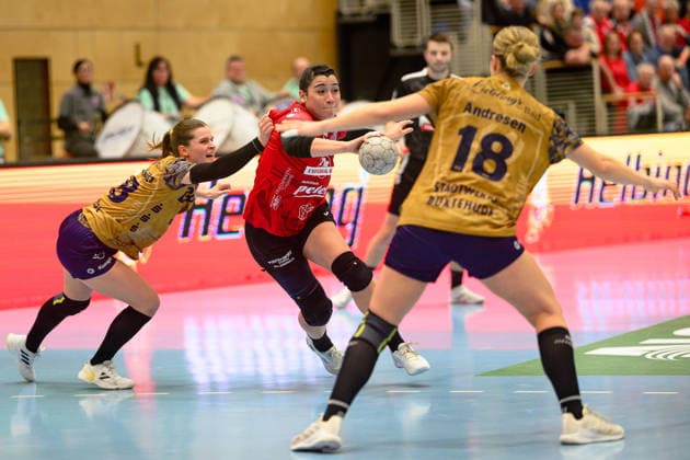 Giulia, Guariero (Thueringer HC, 13), Teresa, von Prittwitz (Buxtehuder SV, 28), Johanna, Andresen (Buxtehuder SV, 18) GER, Thueringer HC gegen Buxtehuder SV, 1. Handballbundesliga Frauen, Handball, 13.Spieltag, Saison 2025 2026, 14.01.2026 GER, Thueringer HC gegen Buxtehuder SV, 1. Handballbundesliga Frauen, Handball, 13.Spieltag, Saison 2025 2026, 14.01.2026 Bad Langensalza Copyright: xEibner-Pressefoto MartinxHerbstx EP_MHT