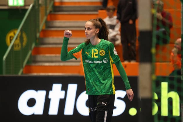 Sarah Wachter (Borussia Dortmund) GER, Borussia Dortmund gegen BSV Sachsen Zwickau, Handball, HBF, Spielzeit 2025 2026, 14.01.2026 GER, Borussia Dortmund gegen BSV Sachsen Zwickau, Handball, HBF, Spielzeit 2025 2026, 14.01.2026 Dortmund Copyright: xEibner-Pressefoto FrankxZeisingx EP_FZG