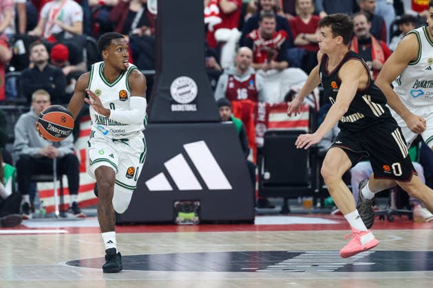 TJ Shorts (Panathinaikos AKTOR Athen, 00) mit Nenad Dimitrijevic (FC Bayern Basketball, 00), GER, FC Bayern Basketball vs. Panathinaikos AKTOR Athen, Basketball, Euroleague, 22. Spieltag, Saison 2025 2026, 15.01.2026, GER, FC Bayern Basketball vs. Panathinaikos AKTOR Athen, Basketball, Euroleague, 22. Spieltag, Saison 2025 2026, 15.01.2026 Muenchen Copyright: xEibner-Pressefoto JennixMaulx EP_JML