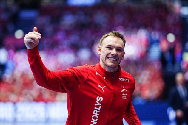 Mathias Gidsel (Daenemark, 19) DEN, Daenemark vs. Nordmazedonien, Handball, EHF Europameisterschaft 2026, Gruppe B, Spieltag 1, 16.01.2026 DEN, Daenemark vs. Nordmazedonien, Handball, EHF Europameisterschaft 2026, Gruppe B, Spieltag 1, 16.01.2026 Herning Copyright: xEibner-Pressefoto MarcelxvonxFehrnx EP_MFN