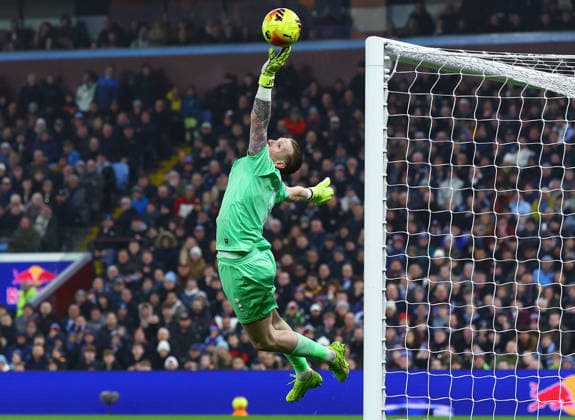 Everton goalkeeper Jordan Pickford makes a save Aston Villa v Everton, Premier League, Football, Villa Park, Birmingham, UK - 18 Jan 2026Birmingham Villa Park United Kingdom EDITORIAL USE ONLY No use with unauthorised audio, video, data, fixture lists, club league logos or live services. Online in-match use limited to 120 images, no video emulation. No use in betting, games or single club league player publications. Copyright: xMattxWest Shutterstockx 16348235an