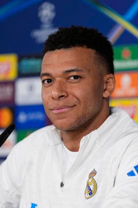 January 19, 2026, Valdebebas, Madrid, Spain: Kylian Mbappe attends his press conference, PK, Pressekonferenz during the training day of Real Madrid ahead the UEFA Champions League 2025 26 League Phase MD7 football match against AS Monaco at Ciudad Deportiva Real Madrid on January 19, 2026, in Valdebebas, Madrid, Spain. Valdebebas Spain - ZUMAa181 20260119_zaa_a181_028 Copyright: xOscarxJ.xBarrosox