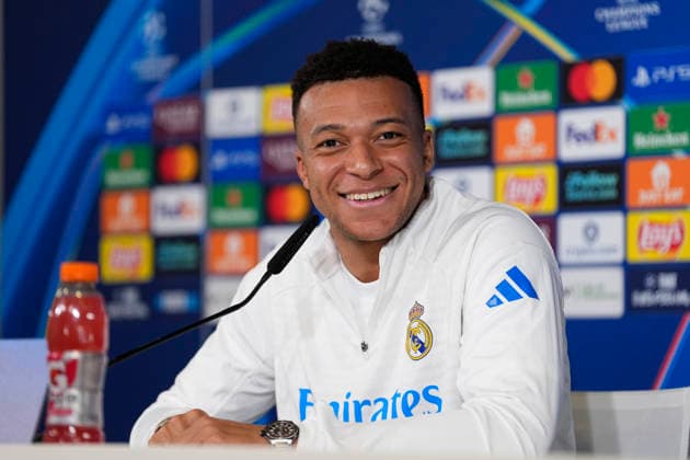 January 19, 2026, Valdebebas, Madrid, Spain: Kylian Mbappe attends his press conference, PK, Pressekonferenz during the training day of Real Madrid ahead the UEFA Champions League 2025 26 League Phase MD7 football match against AS Monaco at Ciudad Deportiva Real Madrid on January 19, 2026, in Valdebebas, Madrid, Spain. Valdebebas Spain - ZUMAa181 20260119_zaa_a181_034 Copyright: xOscarxJ.xBarrosox