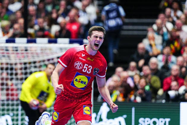 Torjubel Nikola Bilyk (Oesterreich, 53) DEN, Oesterreich vs. Serbien, Handball, EHF Europameisterschaft 2026, Gruppe A, Spieltag 3, 19.01.2026 DEN, Oesterreich vs. Serbien, Handball, EHF Europameisterschaft 2026, Gruppe A, Spieltag 3, 19.01.2026 Herning Copyright: xEibner-Pressefoto MarcelxvonxFehrnx EP_MFN