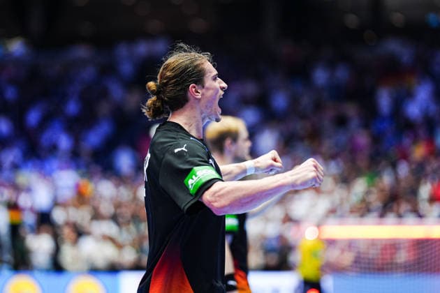 Jubel Juri Knorr (Deutschland, 15) DEN, Deutschland vs. Spanien, Handball, EHF Europameisterschaft 2026, Gruppe A, Spieltag 3, 19.01.2026 DEN, Deutschland vs. Spanien, Handball, EHF Europameisterschaft 2026, Gruppe A, Spieltag 3, 19.01.2026 Herning Copyright: xEibner-Pressefoto MarcelxvonxFehrnx EP_MFN
