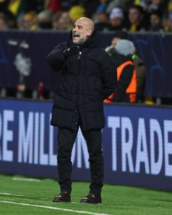 Manchester City manager Pep Guardiola gestures on the touchline Bodo Glimt v Manchester City, UEFA Champions League, Group Stage, Football, Aspmyra Stadion, Bodo, Norway - 20 Jan 2026Bodo Aspmyra Stadion Norway EDITORIAL USE ONLY No use with unauthorised audio, video, data, fixture lists, club league logos or live services. Online in-match use limited to 120 images, no video emulation. No use in betting, games or single club league player publications. Copyright: xKieranxMcManus Shutterstockx 16348328ac