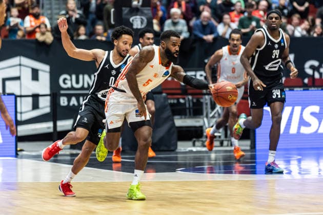 GER, BKT EuroCup, Saison 2025 2026, Niners Chemnitz - Cosea JL Bourg-en-Bresse. 20.01.2026, Messe, Chemnitz, GER, BKT EuroCup, Saison 2025 2026, Niners Chemnitz - Cosea JL Bourg-en-Bresse. Corey Davis Jr. (Niners Chemnitz, 5) Foto Alexander Trienitz Chemnitz Messe Sachsen Deutschland