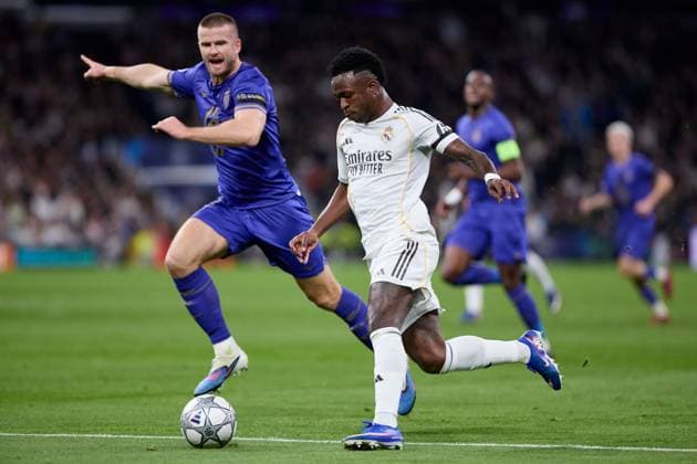 Vinicius Jr of Real Madrid CF Real Madrid v AS Monaco, UEFA Champions League, Group Stage, Football, Estadio Bernabeu, Madrid, Spain - 20 Jan 2026Madrid Estadio Bernabeu Spain EDITORIAL USE ONLY No use with unauthorised audio, video, data, fixture lists, club league logos or live services. Online in-match use limited to 120 images, no video emulation. No use in betting, games or single club league player publications. Copyright: xRubenxAlbarran Shutterstockx 16374322au