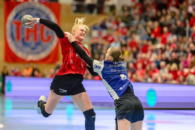 Johanna, Reichert (Rueckraum, Thueringer HC, 29), Nieke, Kuehne (Rueckraum Links, HSG Blomberg-Lippe, 9) GER, Thueringen, Thueringer HC gegen HSG Blomberg-Lippe, Alsco Handball Bundesliga Frauen, 1. Handballbundesliga Frauen, Handball, 14.Spieltag, Saison 2025 2026, 21.01.2026 GER, Thueringen, Thueringer HC gegen HSG Blomberg-Lippe, Alsco Handball Bundesliga Frauen, 1. Handballbundesliga Frauen, Handball, 14.Spieltag, Saison 2025 2026, 21.01.2026 Bad Langensalza Copyright: xEibner-Pressefoto MartinxHerbstx EP_MHT