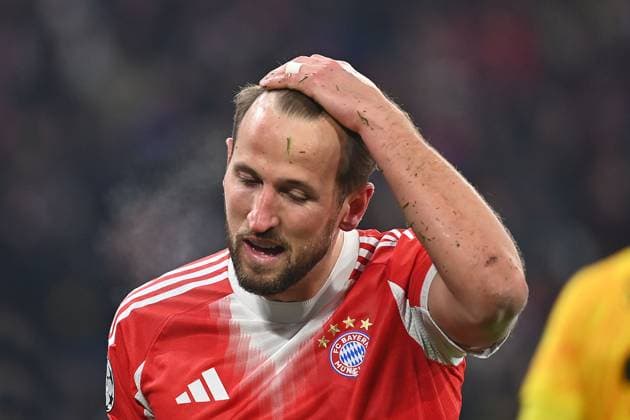 Harry KANE (Bayern Muenchen), Enttaeuschung,Frust,enttaeuscht, frustriert,niedergeschlagen,, Aktion,Einzelbild,angeschnittenes Einzelmotiv,Portraet,Portrait,Porträt. Fussball Champions League,Saison 2025 26, Ligaphase FC Bayern Muenchen - Royale Union Saint-Gilloise am 21.01.2026.