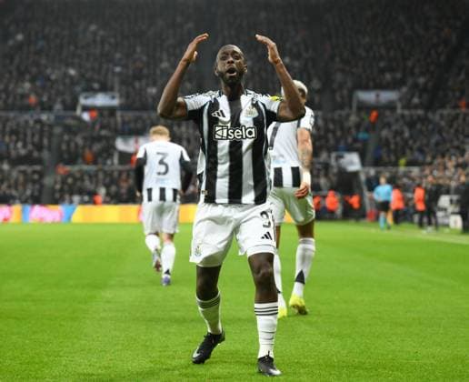 Yoane Wisse of Newcastle United celebrates scoring their first goal Newcastle United v PSV Eindhoven, UEFA Champions League, Group Stage, Football, St James Park, Newcastle, UK - 21 Jan 2026Newcastle St James Park United Kingdom EDITORIAL USE ONLY No use with unauthorised audio, video, data, fixture lists, club league logos or live services. Online in-match use limited to 120 images, no video emulation. No use in betting, games or single club league player publications. Copyright: xRichardxLee Shutterstockx 16348359bw