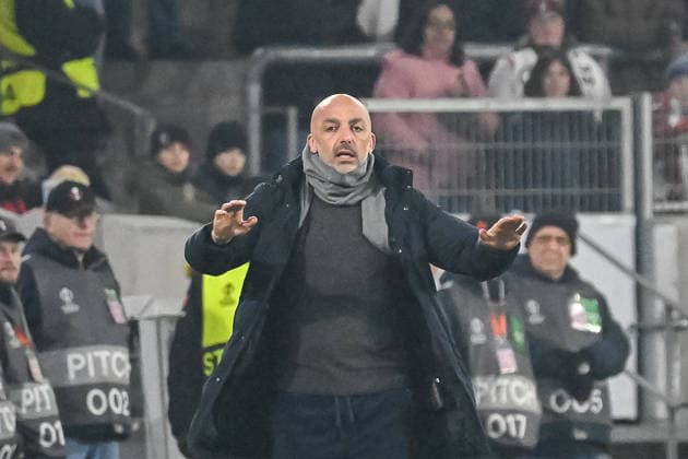 Zarko Lazetic (Maccabi Tel Aviv FC, Trainer) mit Emotion. GER, SC Freiburg - Maccabi Tel Aviv, Fussball, Europa League, 7. Spieltag, Saison 2025 2026, 22.01.2026 GER, SC Freiburg - Maccabi Tel Aviv, Fussball, Europa League, 7. Spieltag, Saison 2025 2026, 22.01.2026 Freiburg Copyright: xEibner-Pressefoto ThomasxHessx EP_THS