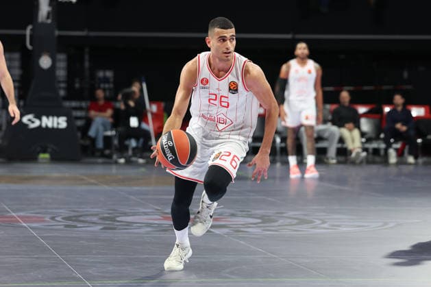 Yam Madar (Hapoel IBI Tel Aviv, 26), GER, Partizan Mozzart Bet Belgrad vs. Hapoel IBI Tel Aviv, Basketball, Euroleague, 24. Spieltag, Saison 2025 2026, 23.01.2026, 13.11.2025, GER, Partizan Mozzart Bet Belgrad vs. Hapoel IBI Tel Aviv, Basketball, Euroleague, 24. Spieltag, Saison 2025 2026, 23.01.2026 Muenchen Copyright: xEibner-Pressefoto JennixMaulx EP_JML