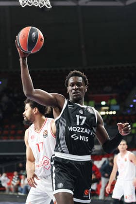 Isaac Bonga (Partizan Mozzart Bet Belgrad, 17), GER, Partizan Mozzart Bet Belgrad vs. Hapoel IBI Tel Aviv, Basketball, Euroleague, 24. Spieltag, Saison 2025 2026, 23.01.2026, 13.11.2025, GER, Partizan Mozzart Bet Belgrad vs. Hapoel IBI Tel Aviv, Basketball, Euroleague, 24. Spieltag, Saison 2025 2026, 23.01.2026 Muenchen Copyright: xEibner-Pressefoto JennixMaulx EP_JML