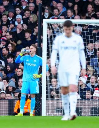 Fulham goalkeeper Bernd Leno reacts after conceding the opening goal Fulham v Brighton and Hove Albion, Premier League, Football, Craven Cottage, London, UK - 24 Jan 2026London Craven Cottage United Kingdom EDITORIAL USE ONLY No use with unauthorised audio, video, data, fixture lists, club league logos or live services. Online in-match use limited to 120 images, no video emulation. No use in betting, games or single club league player publications. Copyright: xJavierxGarcia Shutterstockx 16425974av