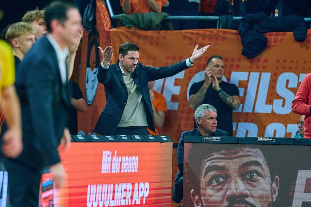 Thorsten Leibenath (ratiopharm ulm, Sportdirektor) regt sich auf, rechts Dr. Thomas Stoll (ratiopharm ulm, Geschaeftsfuehrer) GER, ratiopharm ulm vs. MLP Academics Heidelberg, Basketball, 17. Spieltag, EasyCredit Bundesliga, Spielzeit 2025 2026, 24.01.2026 GER, ratiopharm ulm vs. MLP Academics Heidelberg, Basketball, 17. Spieltag, EasyCredit Bundesliga, Spielzeit 2025 2026, 24.01.2026 Neu-Ulm Copyright: xEibner-Pressefoto GeraldxOelze-dexStoppanyx EP_ODS