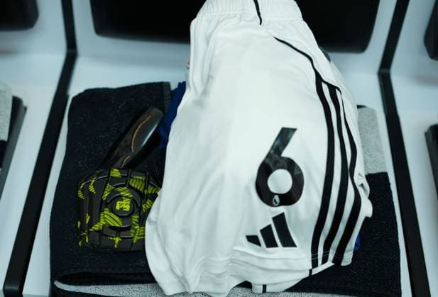 The shin pads of Harrison Reed of Fulham in the changing room Fulham v Brighton and Hove Albion, Premier League, Football, Craven Cottage, London, UK - 24 Jan 2026London Craven Cottage United Kingdom EDITORIAL USE ONLY No use with unauthorised audio, video, data, fixture lists, club league logos or live services. Online in-match use limited to 120 images, no video emulation. No use in betting, games or single club league player publications. Copyright: xJavierxGarcia Shutterstockx 16425974fj