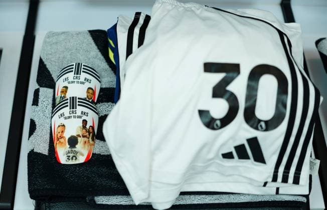 The shin pads of Ryan Sessegnon of Fulham in the changing room Fulham v Brighton and Hove Albion, Premier League, Football, Craven Cottage, London, UK - 24 Jan 2026London Craven Cottage United Kingdom EDITORIAL USE ONLY No use with unauthorised audio, video, data, fixture lists, club league logos or live services. Online in-match use limited to 120 images, no video emulation. No use in betting, games or single club league player publications. Copyright: xJavierxGarcia Shutterstockx 16425974fk