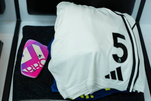 The shin pads of Joachim Andersen of Fulham in the changing room Fulham v Brighton and Hove Albion, Premier League, Football, Craven Cottage, London, UK - 24 Jan 2026London Craven Cottage United Kingdom EDITORIAL USE ONLY No use with unauthorised audio, video, data, fixture lists, club league logos or live services. Online in-match use limited to 120 images, no video emulation. No use in betting, games or single club league player publications. Copyright: xJavierxGarcia Shutterstockx 16425974ff
