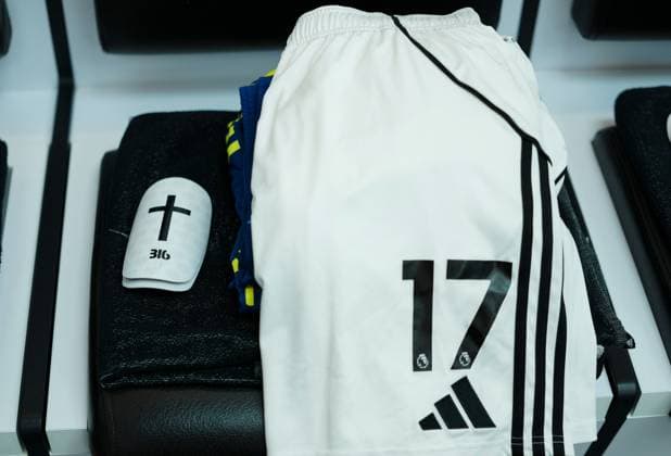 The shin pads of Alex Iwobi of Fulham in the changing room Fulham v Brighton and Hove Albion, Premier League, Football, Craven Cottage, London, UK - 24 Jan 2026London Craven Cottage United Kingdom EDITORIAL USE ONLY No use with unauthorised audio, video, data, fixture lists, club league logos or live services. Online in-match use limited to 120 images, no video emulation. No use in betting, games or single club league player publications. Copyright: xJavierxGarcia Shutterstockx 16425974fw