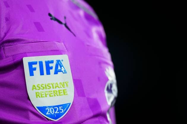 FIFA Assistant Referee badge on one of the officials Fulham v Brighton and Hove Albion, Premier League, Football, Craven Cottage, London, UK - 24 Jan 2026London Craven Cottage United Kingdom EDITORIAL USE ONLY No use with unauthorised audio, video, data, fixture lists, club league logos or live services. Online in-match use limited to 120 images, no video emulation. No use in betting, games or single club league player publications. Copyright: xJavierxGarcia Shutterstockx 16425974jc