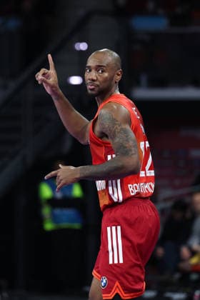 Isiaha Mike (FC Bayern Basketball, 22) jubelt, GER, FC Bayern Basketball vs. Fitness First Wuerzburg Baskets, Basketball, easycredit Basketball Bundesliga, 17. Spieltag, Saison 2025 2026, 25.01.2026, GER, FC Bayern Basketball vs. Fitness First Wuerzburg Baskets, Basketball, easycredit Basketball Bundesliga, 17. Spieltag, Saison 2025 2026, 25.01.2026 Muenchen Copyright: xEibner-Pressefoto JennixMaulx EP_JML