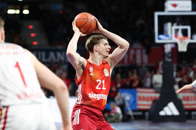 Justuz Hollatz (FC Bayern Basketball, 21), GER, FC Bayern Basketball vs. Fitness First Wuerzburg Baskets, Basketball, easycredit Basketball Bundesliga, 17. Spieltag, Saison 2025 2026, 25.01.2026, GER, FC Bayern Basketball vs. Fitness First Wuerzburg Baskets, Basketball, easycredit Basketball Bundesliga, 17. Spieltag, Saison 2025 2026, 25.01.2026 Muenchen Copyright: xEibner-Pressefoto JennixMaulx EP_JML