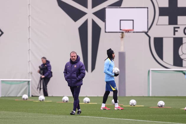 January 27, 2026, Sant Joan Despi, Barcelona, SPAIN: Hansi Flick, head coach during the training day of FC Barcelona, Barca ahead UEFA Champions League 2025 26, football match against FC Copenhague at Ciutat Esportiva Joan Gamper on January 27, 2026 in Sant Joan Despi, Barcelona, Spain. Sant Joan Despi SPAIN - ZUMAa181 20260127_zaa_a181_046 Copyright: xJavierxBorregox