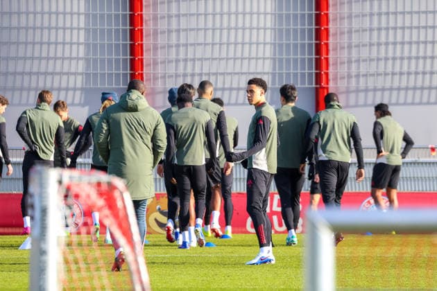 Jamal Musiala (FC Bayern Muenchen, 10), GER, Abschlusstraining, FC Bayern Muenchen, Fussball, UEFA Champions League, Liga-Phase, 8. Spieltag, Saison 2025 2026, 27.01.2026, GER, Abschlusstraining, FC Bayern Muenchen, Fussball, UEFA Champions League, Liga-Phase, 8. Spieltag, Saison 2025 2026, 27.01.2026 Muenchen Copyright: xEibner-Pressefoto JennixMaulx EP_JML
