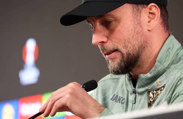2026,01,28, Stuttgart, Fußball UEFA Europa League, Saison 2025-2026, VfB Stuttgart, PK, Abschluß PK, Pressekonferenz, VfB Trainer Sebastian Hoeneß