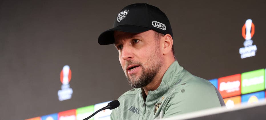 2026,01,28, Stuttgart, Fußball UEFA Europa League, Saison 2025-2026, VfB Stuttgart, PK, Abschluß PK, Pressekonferenz, VfB Trainer Sebastian Hoeneß
