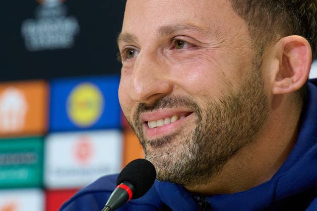 Fenerbahce press conference, PK, Pressekonferenz FCSB v Fenerbahce, UEFA Europa League, Fotball, Phase MD8, Bucharest, Romania Bucharest, Romania. 28th Jan, 2026: Domenico Tedesco, Fenerbahce SK football team coach, holds a press conference one day ahead of the UEFA Europa League, league phase, matchday 8, football match between FCSB and Fenerbahce SK, at the National Arena Stadium in Bucharest. Bucharest Romania Copyright: xLucianxAlecux
