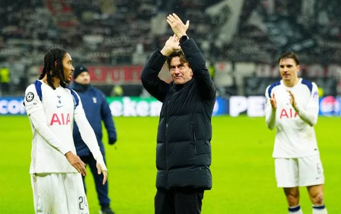 Tottenham Hotspur Manager Thomas Frank celebrates at full time Eintracht Frankfurt v Tottenham Hotspur, UEFA Champions League, Group Stage, Football, Deutsche Bank Park, Frankfurt, Germany - 28 Jan 2026Frankfurt Deutsche Bank Park Germany EDITORIAL USE ONLY No use with unauthorised audio, video, data, fixture lists, club league logos or live services. Online in-match use limited to 120 images, no video emulation. No use in betting, games or single club league player publications. Copyright: xJavierxGarcia Shutterstockx 16429470ar