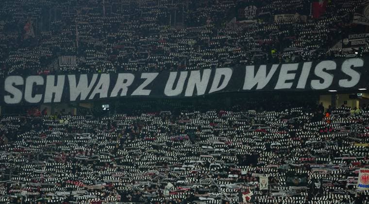 Eintracht Frankfurt fans Eintracht Frankfurt v Tottenham Hotspur, UEFA Champions League, Group Stage, Football, Deutsche Bank Park, Frankfurt, Germany - 28 Jan 2026Frankfurt Deutsche Bank Park Germany EDITORIAL USE ONLY No use with unauthorised audio, video, data, fixture lists, club league logos or live services. Online in-match use limited to 120 images, no video emulation. No use in betting, games or single club league player publications. Copyright: xJavierxGarcia Shutterstockx 16429470dk
